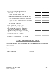 Form CAO FL1-11 Affidavit Verifying Income - Idaho, Page 2