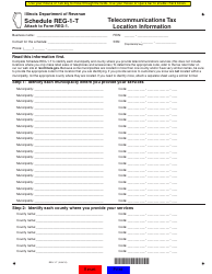 Document preview: Form REG-1 Schedule REG-1-T Telecommunications Tax Location Information - Illinois