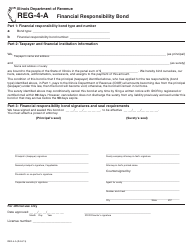 Document preview: Form REG-4-A Financial Responsibility Bond - Illinois