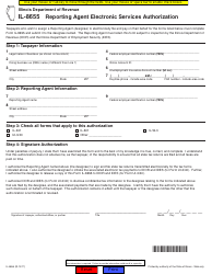 Document preview: Form IL-8655 Reporting Agent Electronic Services Authorization - Illinois