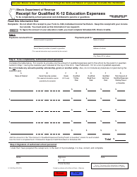 Document preview: Form IL-1040-RCPT Receipt for Qualified K-12 Education Expenses - Illinois
