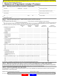Document preview: Form RR-374 Notice of Payment Under Protest - Illinois