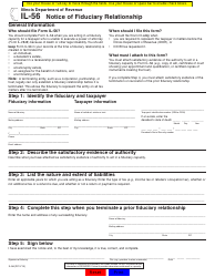 Document preview: Form IL-56 Notice of Fiduciary Relationship - Illinois