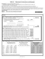 Form RPU-13-W Form Rpu-13 Worksheet a and Worksheet B - Illinois, Page 2