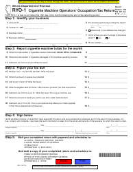 Document preview: Form RYO-1 Cigarette Machine Operators' Occupation Tax Return - Illinois