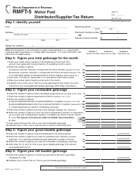 Form RMFT-5 Motor Fuel Distributor/Supplier Tax Return - Illinois