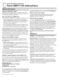 Instructions for Form RMFT-144 Alternative Fuels Return - Illinois