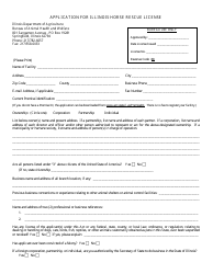 Application for Illinois Horse Rescue License - Illinois