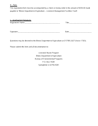 Form IL406-1536 Livestock Waste Lagoon Registration Application - Illinois, Page 6