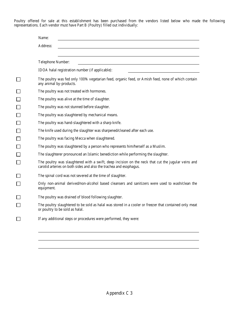 Form IL406-1691 Registration of Dealers of Halal Food Products - Illinois, Page 10