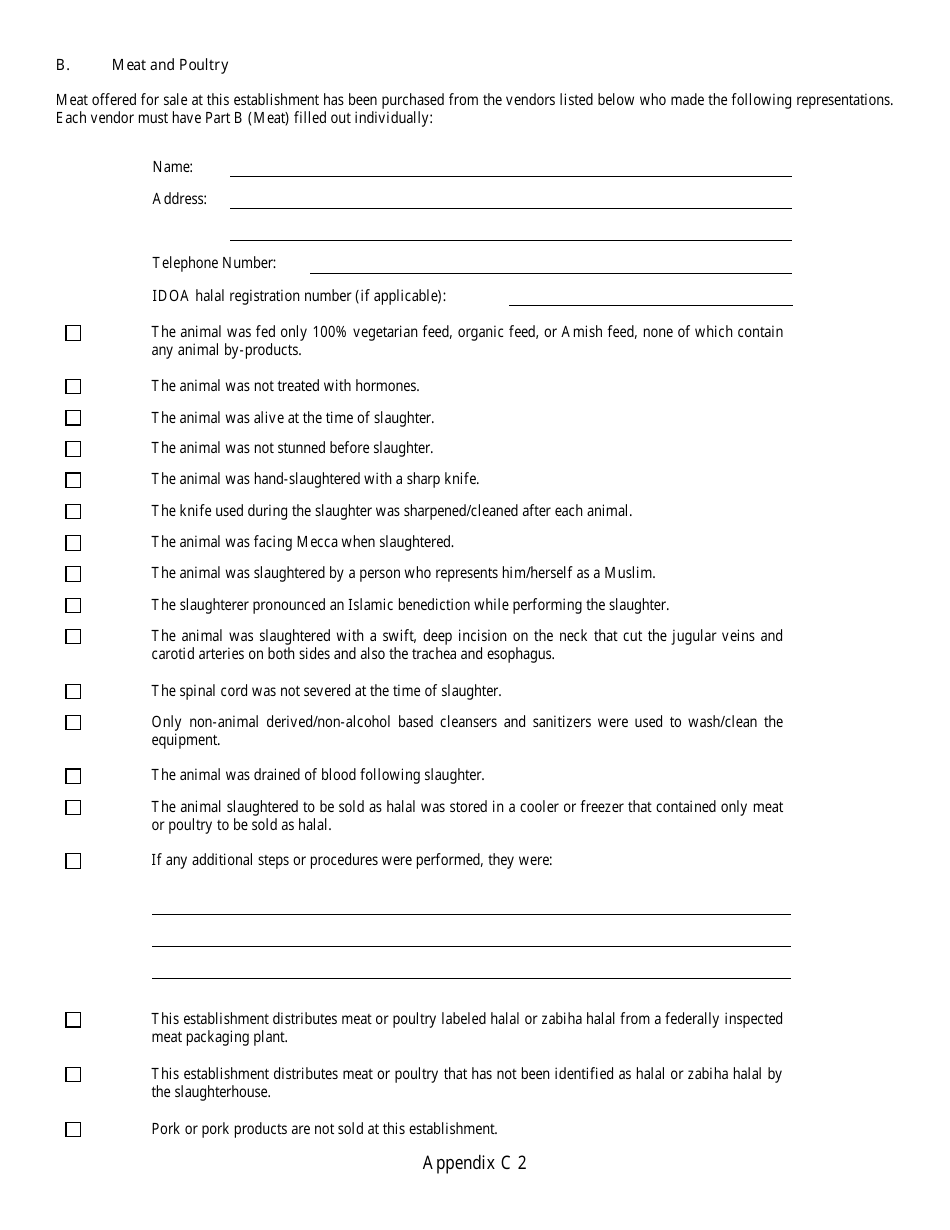 Form IL406-1691 Registration of Dealers of Halal Food Products - Illinois, Page 9