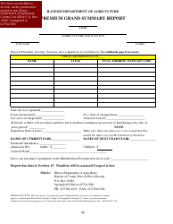 Form IL-406-0647 Premium Grand Summary Report - Illinois