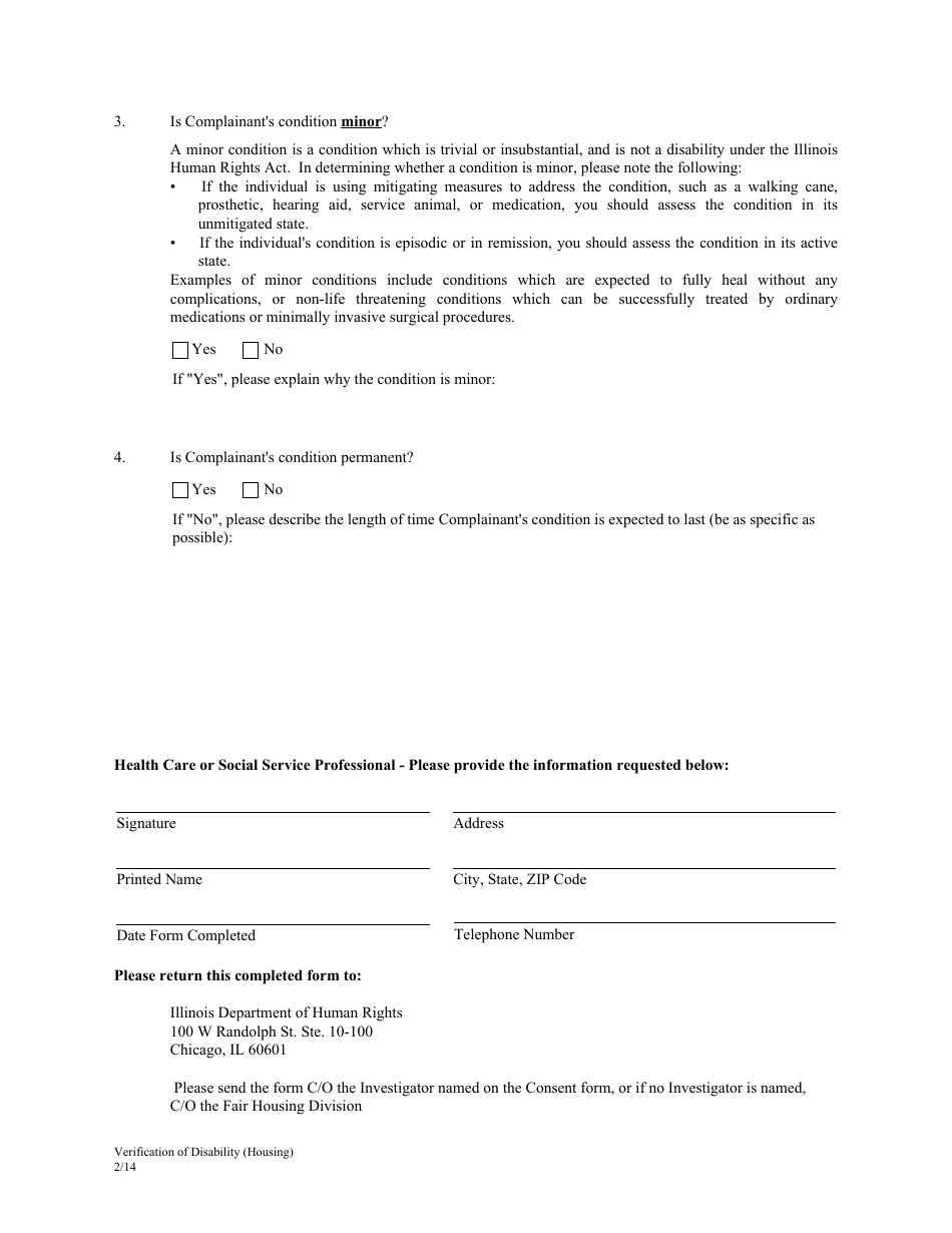 Consent and Release for Disclosure of Medical Information - Illinois, Page 3