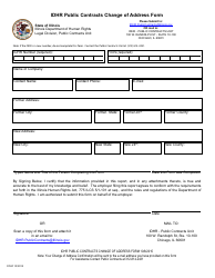 Form COAF &quot;Idhr Public Contracts Change of Address Form&quot; - Illinois