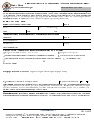 Document preview: Formulario CIS-H Forma De Informacion Del Demandante Tramites De Vivienda O Bienes Raices - Illinois (Spanish)