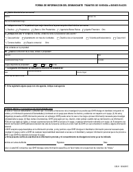 Formulario CIS-H Forma De Informacion Del Demandante Tramites De Vivienda O Bienes Raices - Illinois (Spanish), Page 2