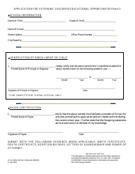 Form IL497-0002 Application for Veterans&#039; Children Educational Opportunities - Illinois, Page 2