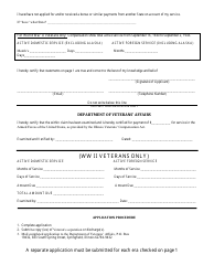 Form IL497-0473 Application for Veteran&#039;s Compensation by Living Veteran - Illinois, Page 2