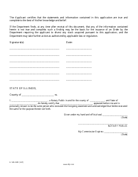 Form IL505-0381 Application for Permit to Organize - Illinois, Page 3