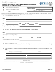Form XXXXX &quot;Renewal Application for Community-Based Residential Rehabilitation Center License&quot; - Illinois