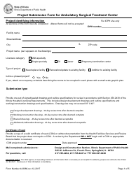 Form 443086 &quot;Project Submission Form for Ambulatory Surgical Treatment Center&quot; - Illinois