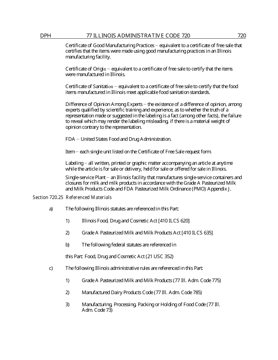 Certificate of Free Sale Request Form - Illinois, Page 5