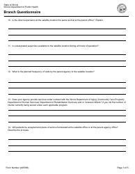 Form 445099 Branch Questionnaire - Illinois, Page 3