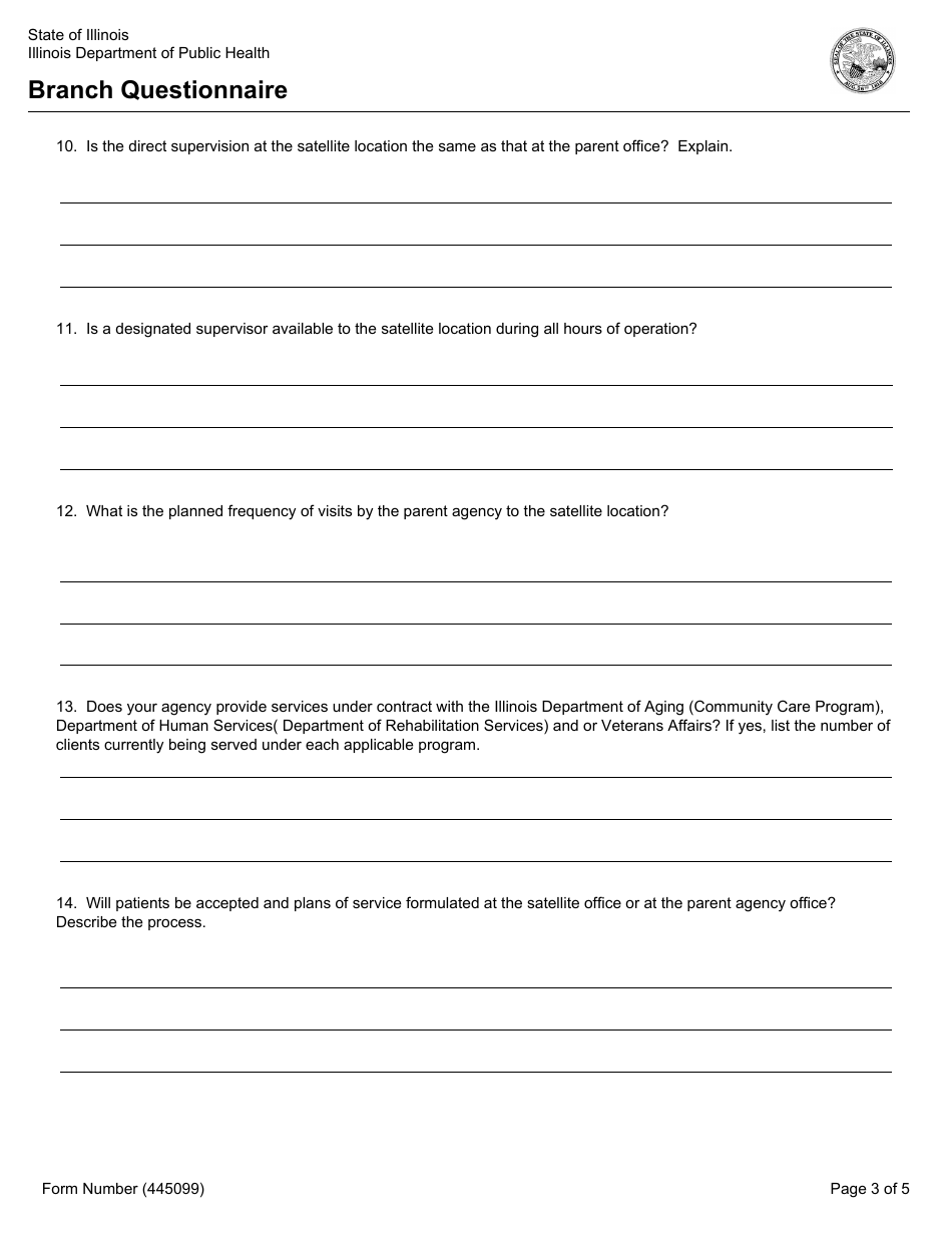 Form 445099 - Fill Out, Sign Online and Download Fillable PDF, Illinois ...