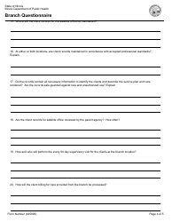Form 445099 Branch Questionnaire - Illinois, Page 4