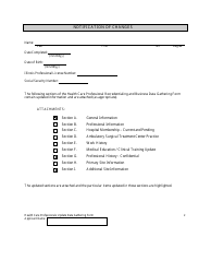 Health Care Professional Update Data Gathering Form - Illinois, Page 2