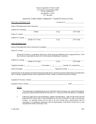 Document preview: Form IL482-0525 Manufactured Home Community Transfer Application - Illinois