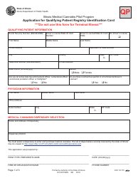 Application for Qualifying Patient Registry Identification Card - Illinois, Page 3