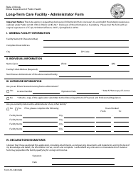 Document preview: Form IL482-0666 Long-Term Care Facility - Administrator Form - Illinois