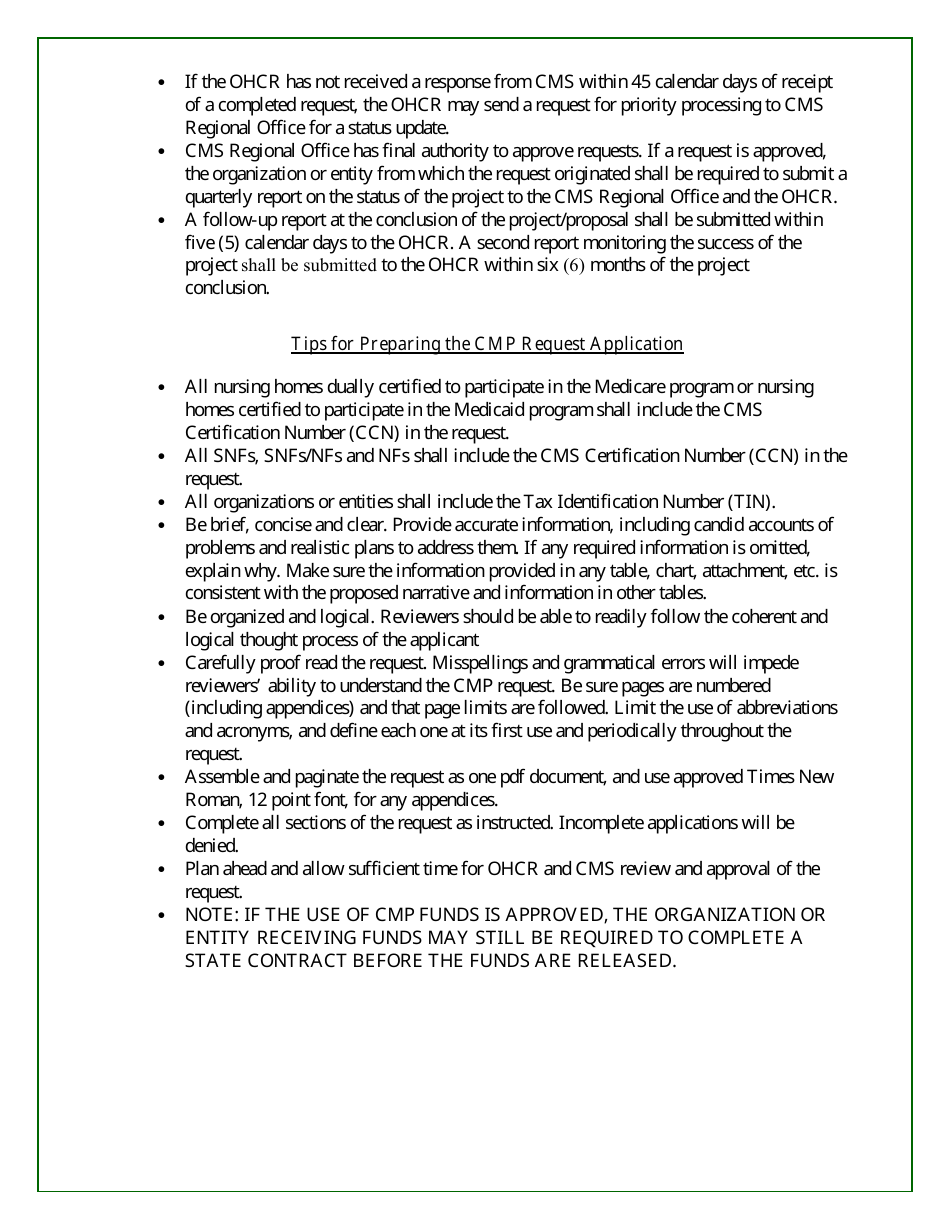 State Request for Approval of Use of Civil Money Penalty Funds - Illinois, Page 4