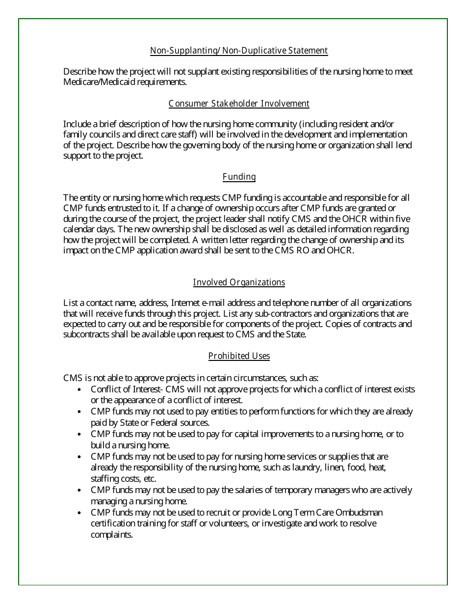 State Request for Approval of Use of Civil Money Penalty Funds - Illinois, Page 6