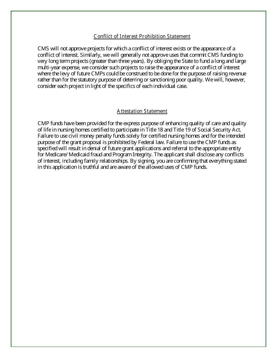 State Request for Approval of Use of Civil Money Penalty Funds - Illinois, Page 7