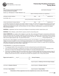 Document preview: Form IL482-0689 Partnership Plumbing Contractor - Surety Bond - Illinois