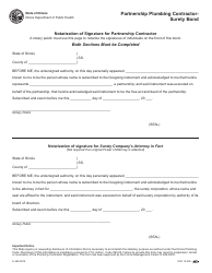 Form IL482-0689 Partnership Plumbing Contractor - Surety Bond - Illinois, Page 2