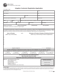 Document preview: Irrigation Contractor Registration Application - Illinois