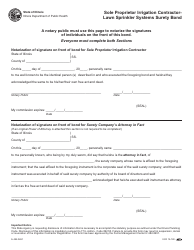 Form IL482-0691 Sole Proprietor Irrigation Contractor - Lawn Sprinkler Systems Surety Bond - Illinois, Page 2
