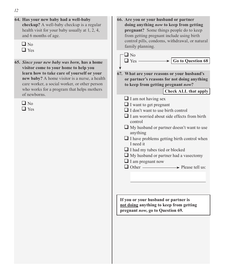 Questionnaire Phase 7 Mail - Illinois, Page 12