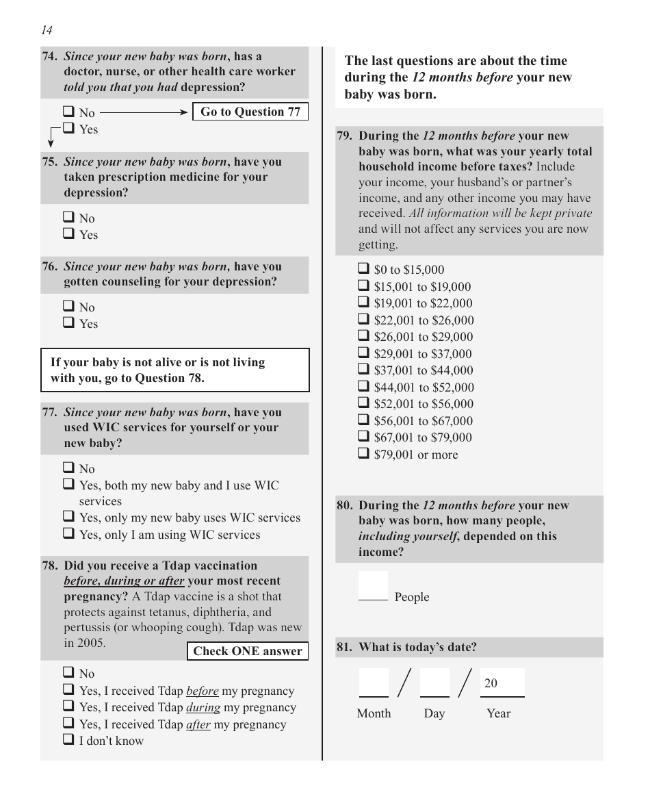 Questionnaire Phase 7 Mail - Illinois, Page 14