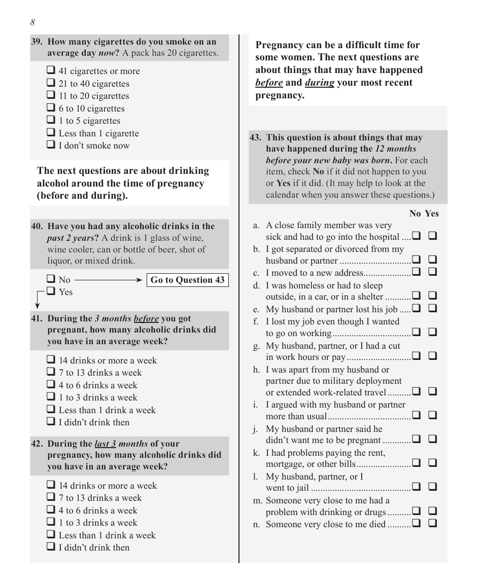 Questionnaire Phase 7 Mail - Illinois, Page 8