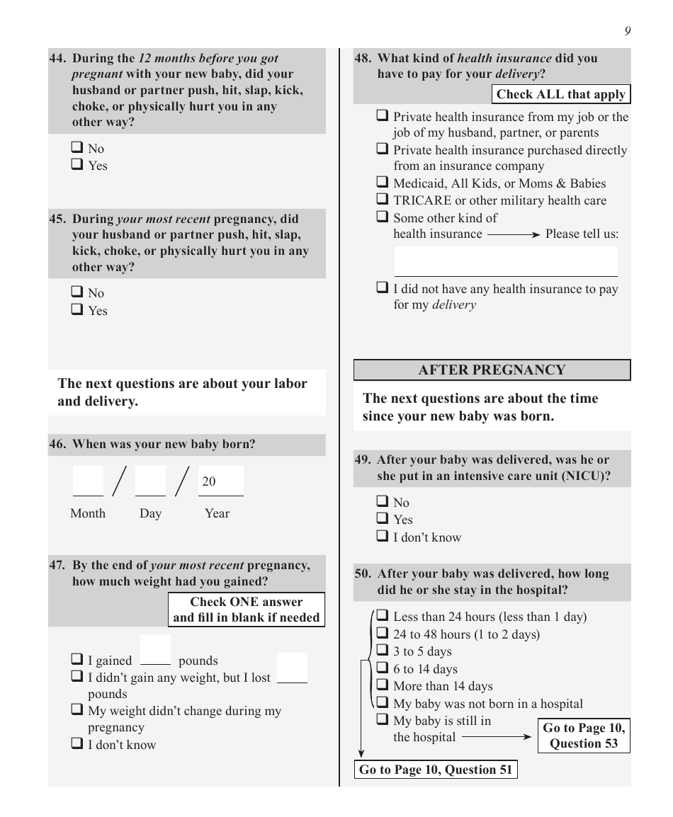 Questionnaire Phase 7 Mail - Illinois, Page 9