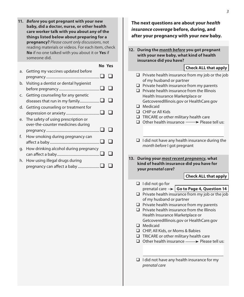 Questionnaire Phase 8 Teen - Illinois, Page 3