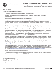 Stroke Center Designation Application - Asrh Without National Certification - Illinois, Page 2