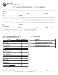 Form IL482-0105 Application for Swimming Facility License - Illinois