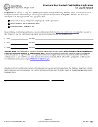 PCO Form 1984-3 (IL482-154) Structural Pest Control Certification Application Re-examination - Illinois, Page 2