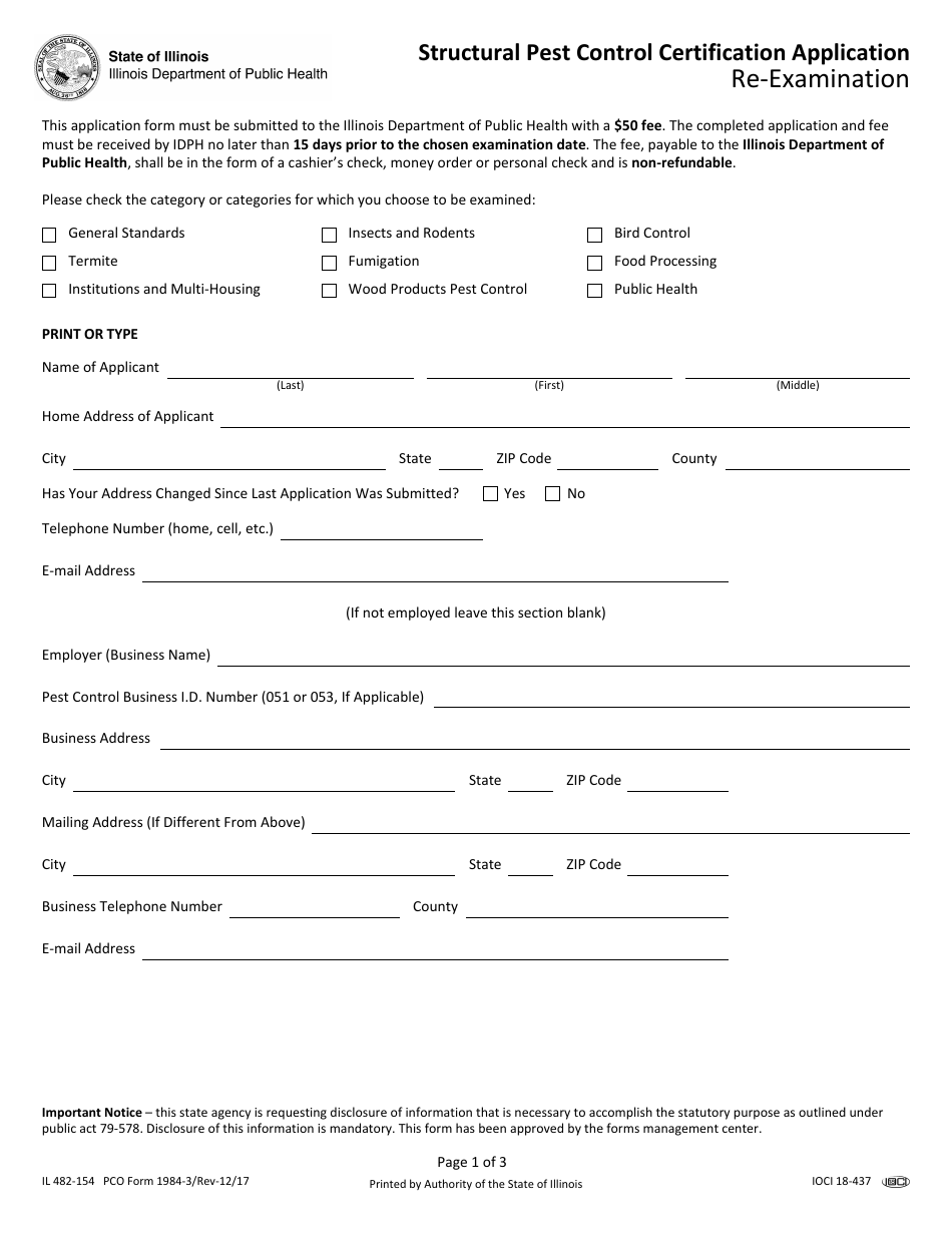 PCO Form 1984-3 (IL482-154) - Fill Out, Sign Online and Download ...