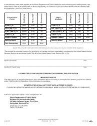 Form IL482-0107 Application for Swimming Facility Construction Permit - Illinois, Page 2